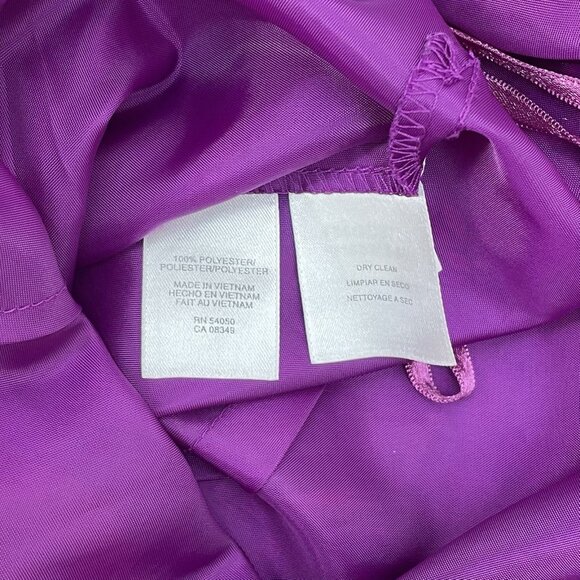 Jones New York Midi Dress Fit & Flare Patchwork Sleeveless Paisley Purple 14 - Picture 5 of 8